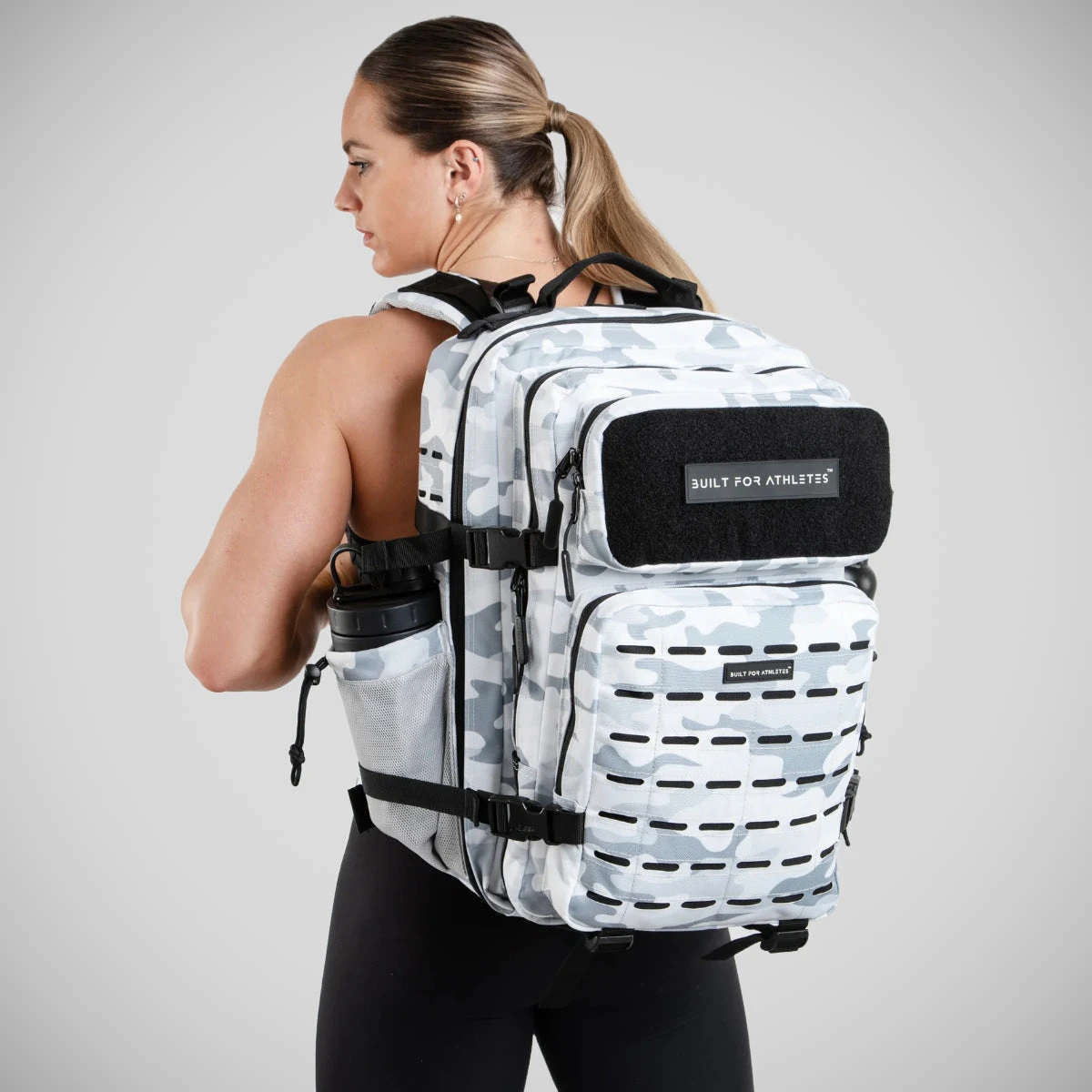 White Camo Built For Athletes Large Gym Backpack - Image 7