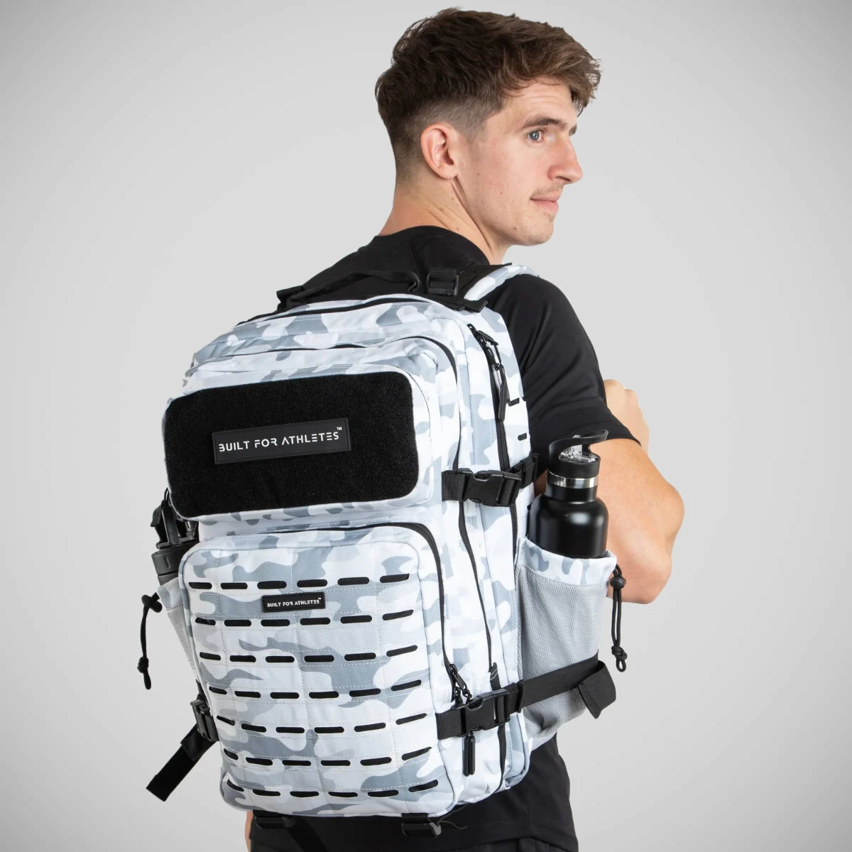 White Camo Built For Athletes Large Gym Backpack - Image 4