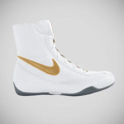 White/Gold Nike Machomai 2 Boxing Boots
