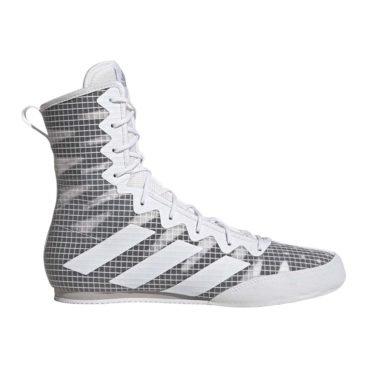 White/Grey Adidas Box Hog 4 Boxing Boots - Image 8