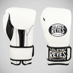 White Cleto Reyes Velcro Boxing Gloves