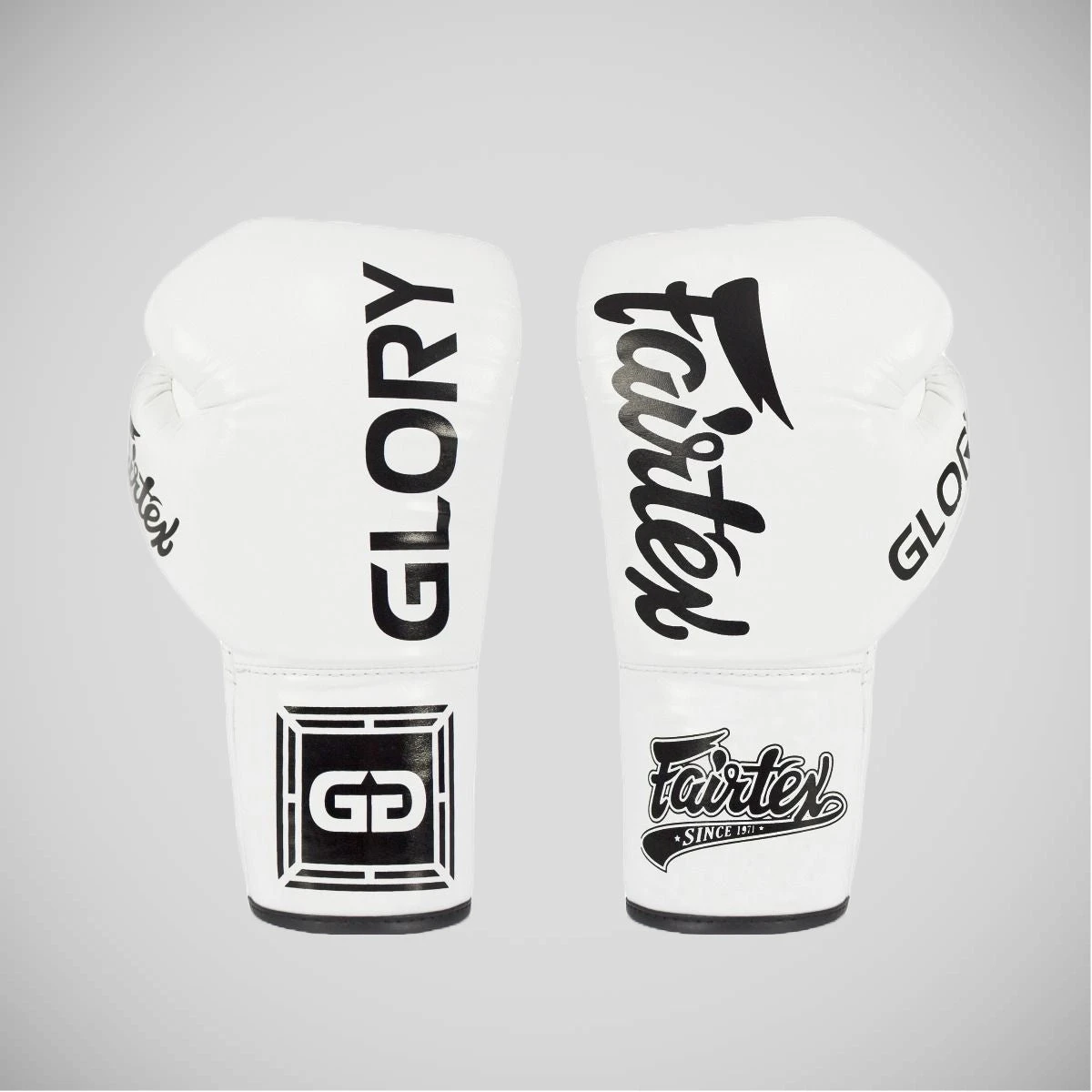 White Fairtex BGLG1 Glory Lace-up Boxing Gloves
