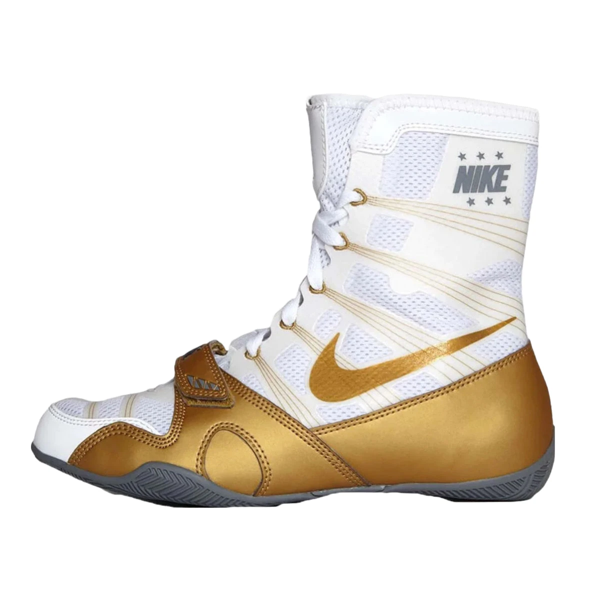 White/Gold Nike Hyper KO Boxing Boots - Image 5