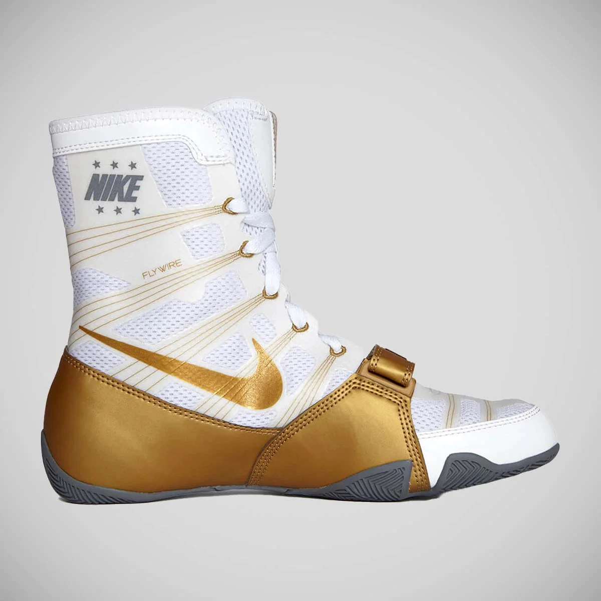 White/Gold Nike Hyper KO Boxing Boots - Image 2