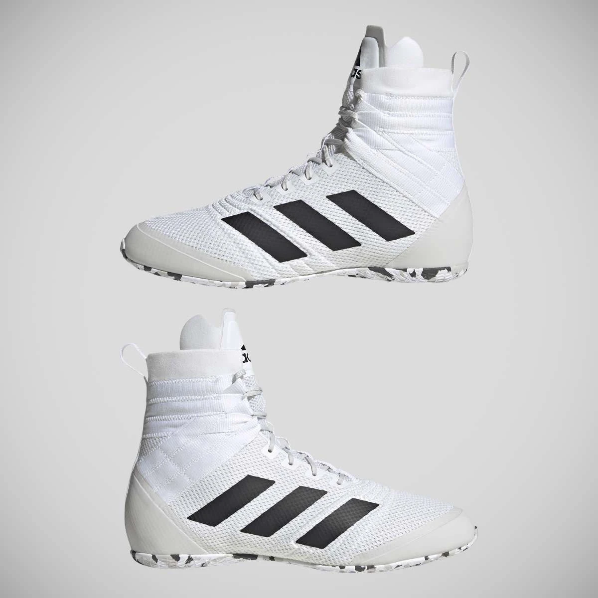 White/Black/Grey Adidas Speedex 18 Boxing Boots 2022