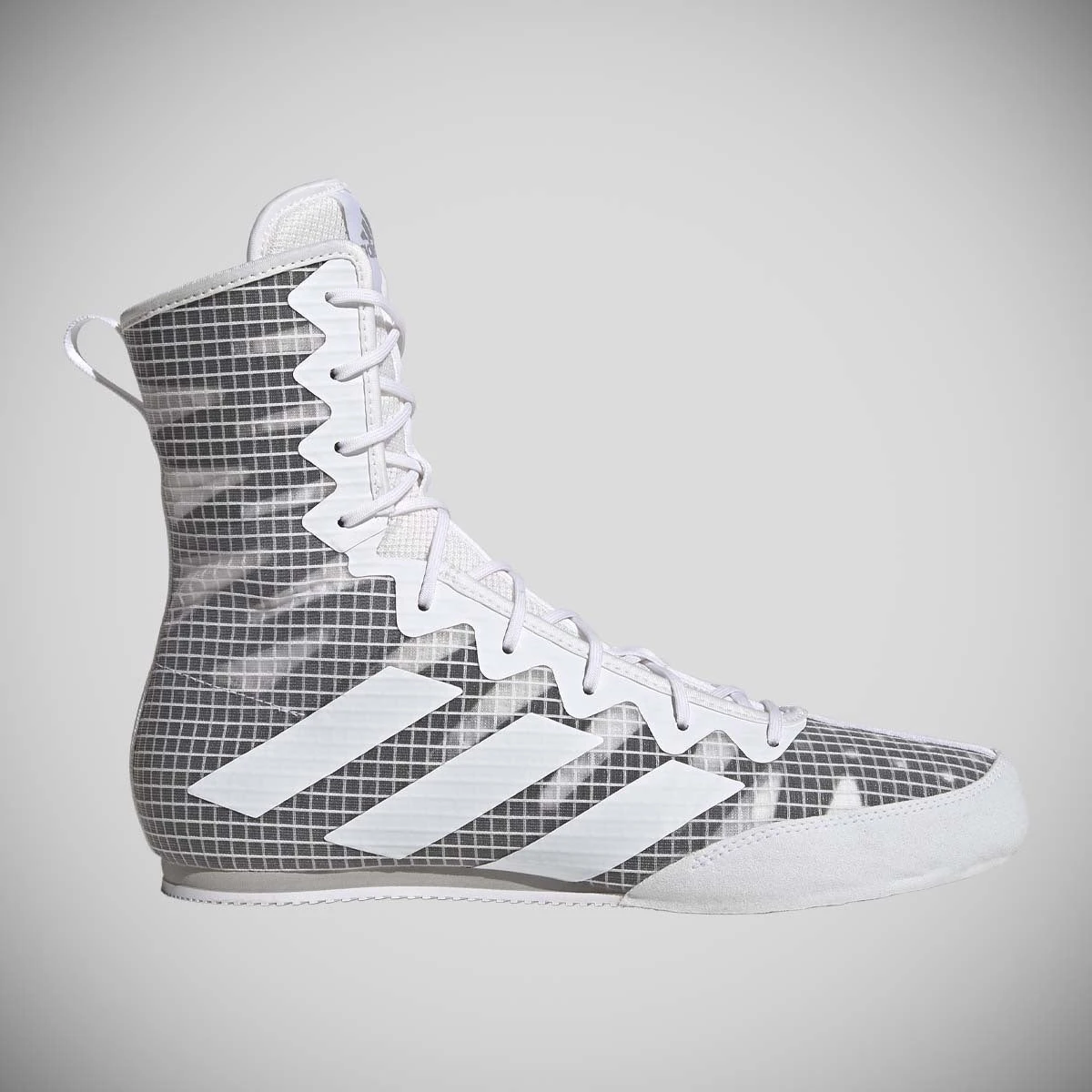 White/Grey Adidas Box Hog 4 Boxing Boots