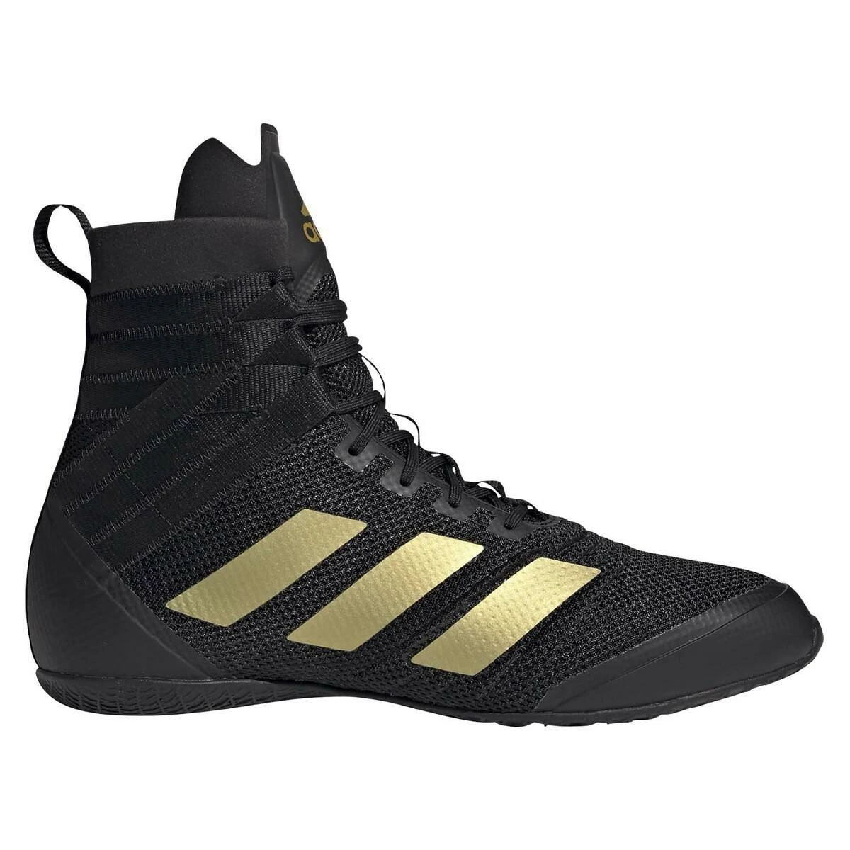 Black-Gold Adidas Speedex 18 Boxing Boots - Image 4