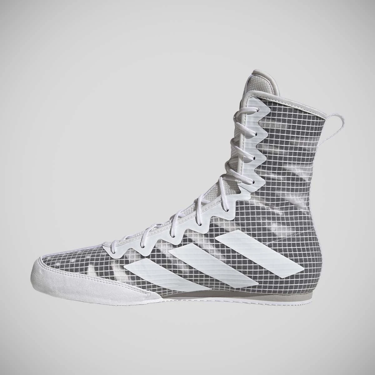 White/Grey Adidas Box Hog 4 Boxing Boots - Image 2