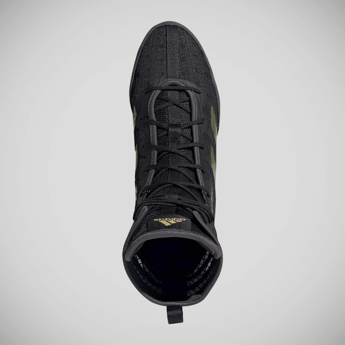 Black/Gold Adidas Box Hog 4 Boxing Boots - Image 6