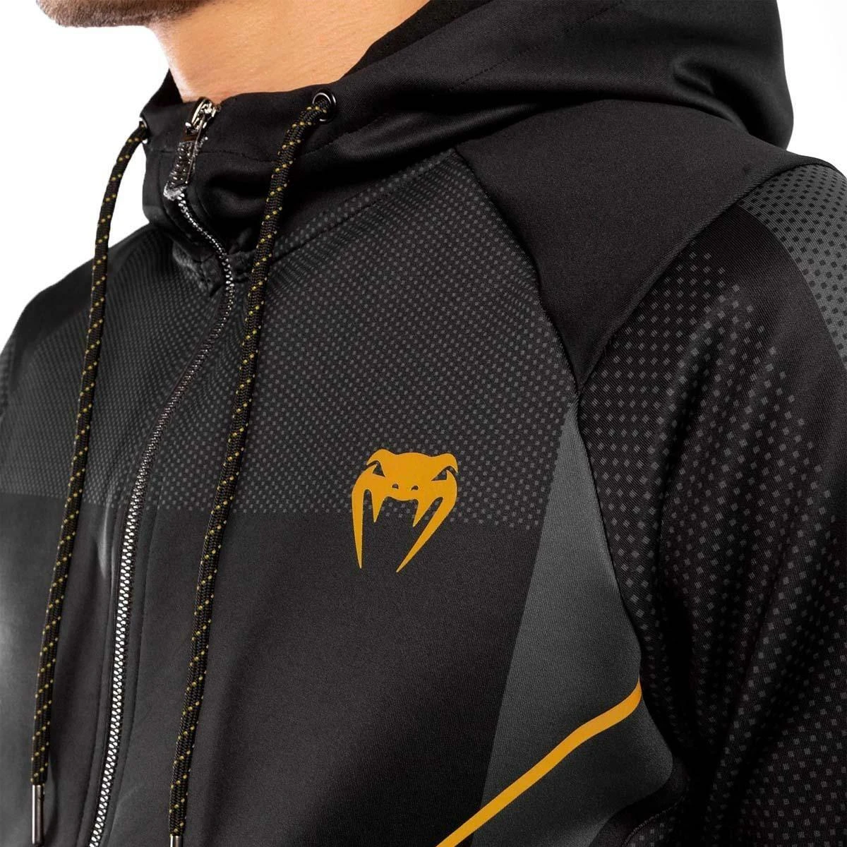 Black-Gold Venum Athletics Zipped Hoodie - Image 7