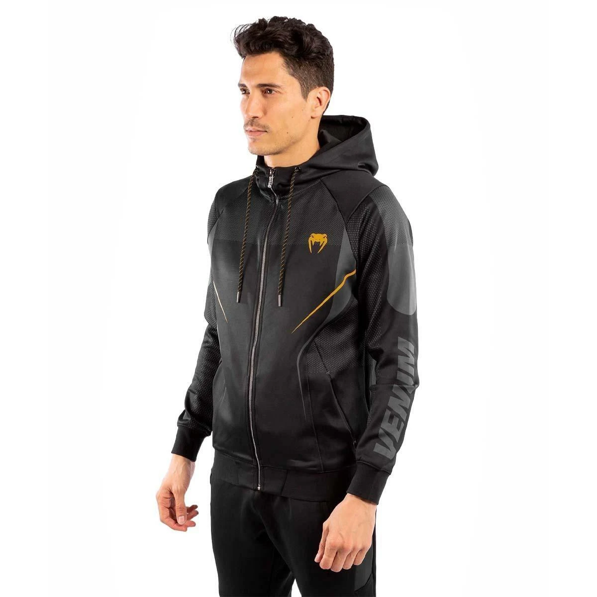 Black-Gold Venum Athletics Zipped Hoodie - Image 5