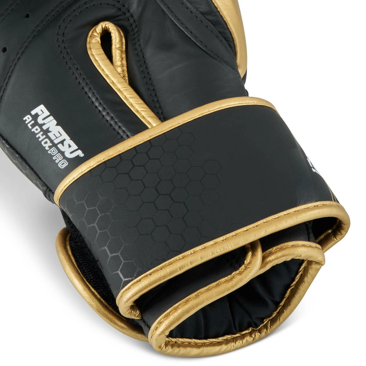 Black & Gold Fumetsu Alpha Pro Boxing Gloves - Image 3