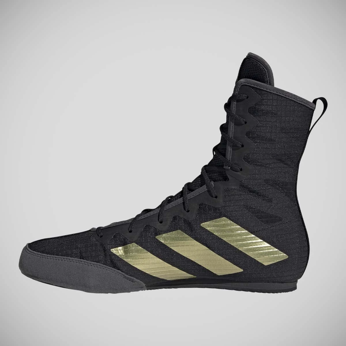 Black/Gold Adidas Box Hog 4 Boxing Boots - Image 2