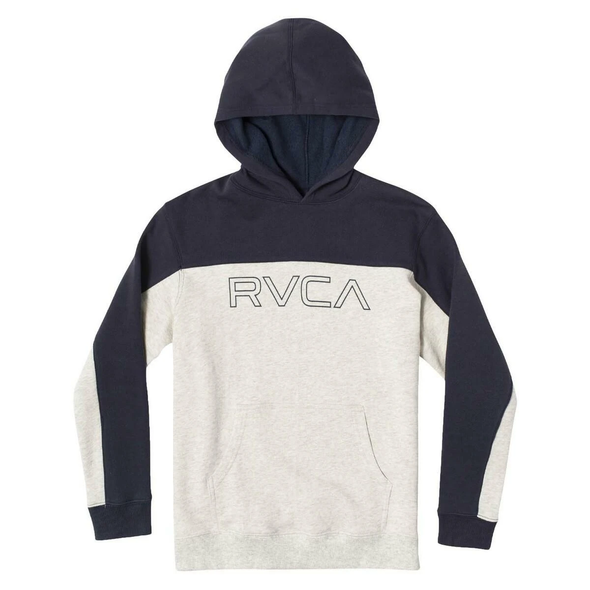 White-Black RVCA Bali Colour Block Hoodie