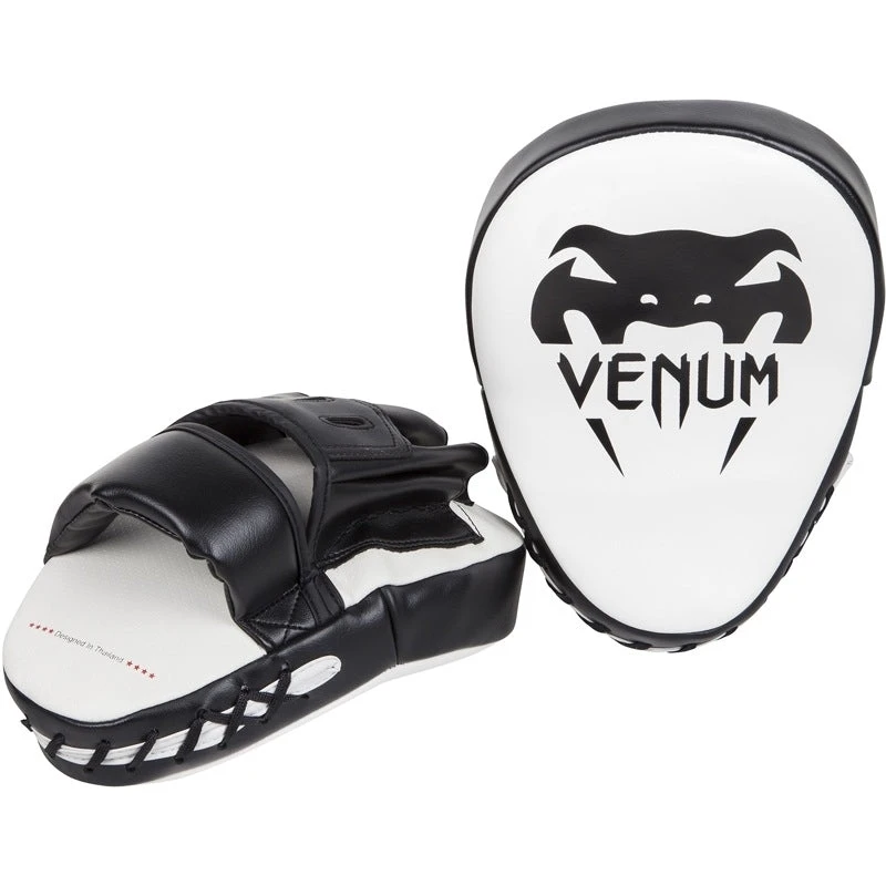 White/Black Venum Light Focus Mitts - Image 3