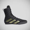 Black/Gold Adidas Box Hog 4 Boxing Boots