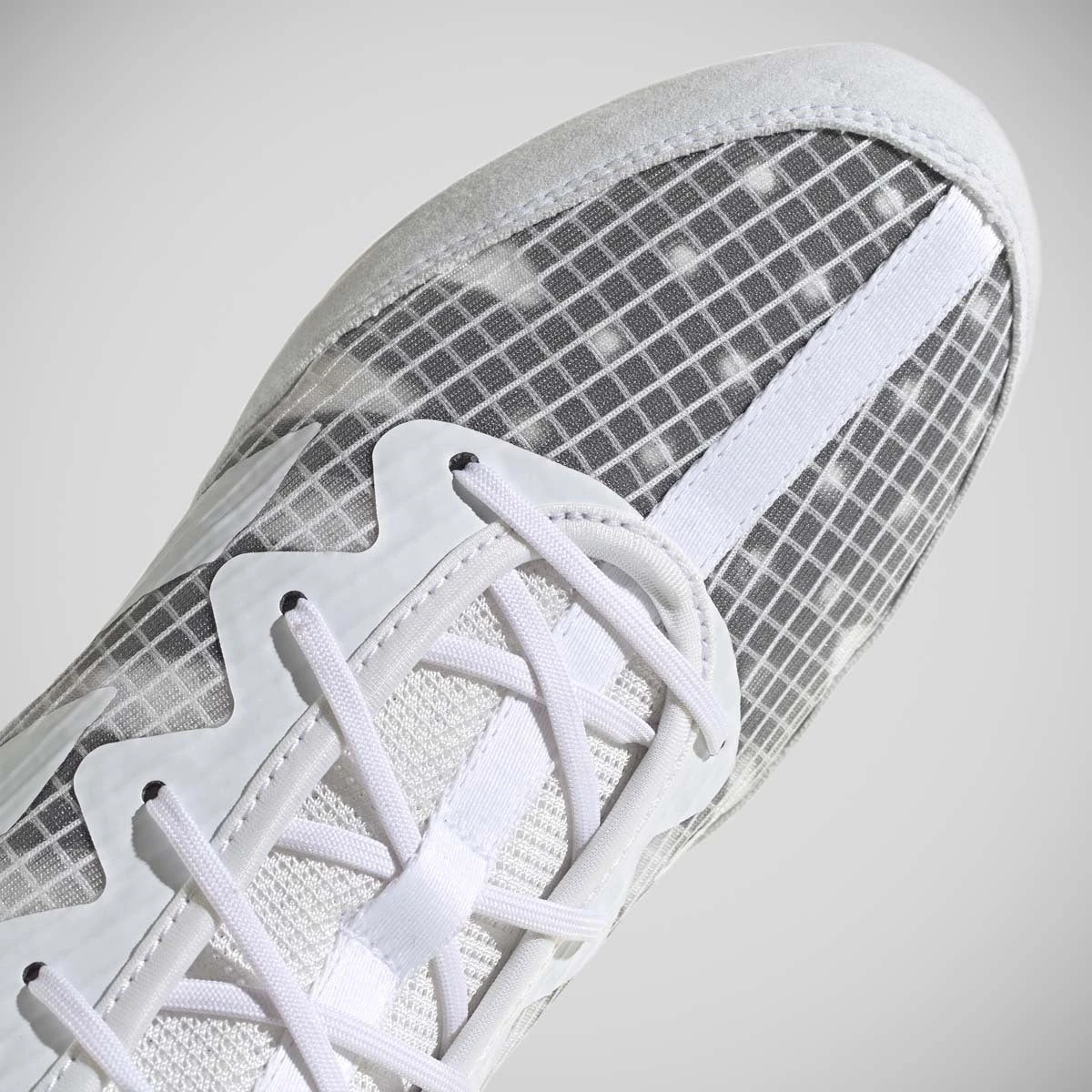 White/Grey Adidas Box Hog 4 Boxing Boots - Image 5